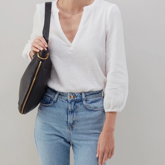 HOBO Navy pebble leather hobo shoulder bag crossbodyNWT - Picture 4 of 12